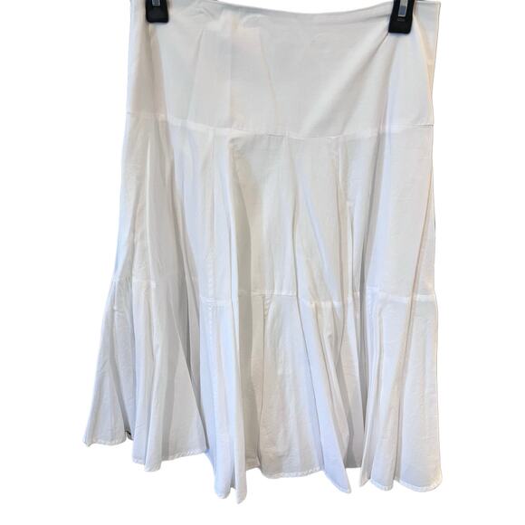 Charming Odille Anthropologie White Tiered Ruffle Skirt - Size 0 - Picture 3 of 8